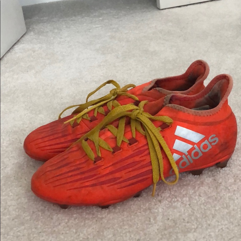 Bright Red Adidas Soccer Cleats
